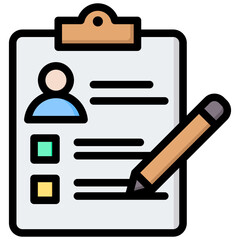 Poster - Evaluation Outline Color Icon