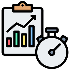 Poster - Task Performance Outline Color Icon