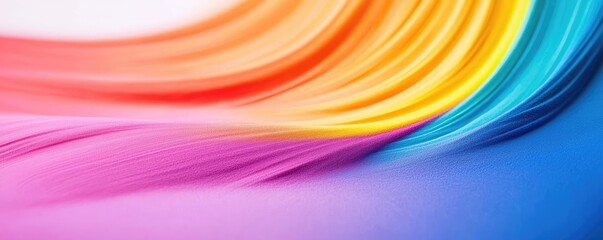 Aufkleber - Rainbow holi idea. Vibrant color waves creating a flowing abstract background with a sense of motion.