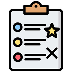 Poster - Evaluation Outline Color Icon