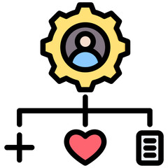 Aufkleber - Competency Framework Outline Color Icon