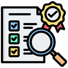 Poster - Evaluation Standard Outline Color Icon