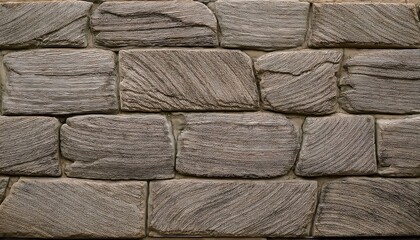 Aufkleber - close-up of stacked sandstone wall with irregular stone texture, warm neutral tones, ideal for background, design, or architectural use