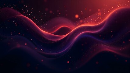 Poster - abstract background with glowing lines and waves . Generative AI