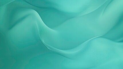 Poster - Abstract teal fabric with soft waves and folds, smooth texture.