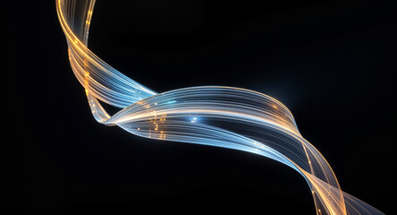 Poster - abstract background with glowing lines . Generative AI