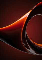 Poster - abstract background with smooth 3d figures red black color . generative ai