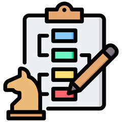 Poster - Planning Outline Color Icon