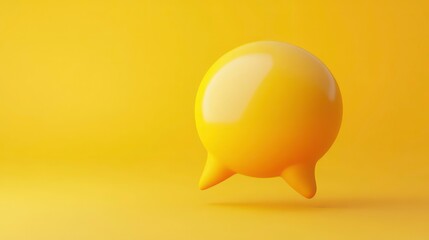 Aufkleber - Yellow sphere with short legs on yellow background.