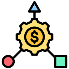 Poster - Business Model Outline Color Icon