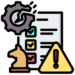 Poster - Risk Assessment Outline Color Icon