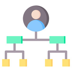 Poster - Organizational Structure Flat Icon