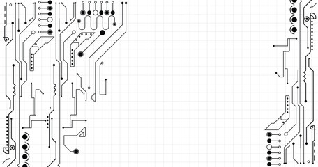 Poster - Circuit board computer technology computer circuit abstract banner.