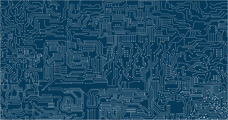 Poster - Vector circuit board illustration. Abstract technology.