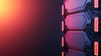 Aufkleber - Interactive tools ai concept. Futuristic design of a vibrant circuit board with glowing elements and a gradient background.