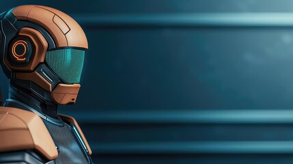 Aufkleber - Automated teaching ai idea. Futuristic robot with a sleek design and vibrant colors, ideal for sci-fi themes.