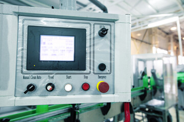Poster - control panel for machinery in a manufacturing facility showcasing automation technology in action
