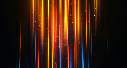 Poster - abstract background of glowing lines as audio spectrum . Generative AI