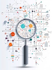 Poster - information source analysis, abstract data streams, digital magnifying glass, analytical tools, intr