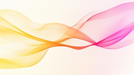Poster - abstract swirling color waves: a symphony of pink and yellow hues