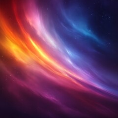 abstract cosmic nebula with vibrant, swirling colors and starlight.