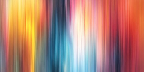 Fototapete - Vertical motion blur abstract background featuring vibrant colors of orange, pink, blue, and yellow with smooth flowing lines and gentle gradients.