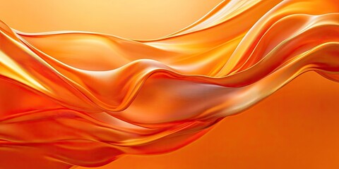 Fototapete - Seamless abstract flowing background in vibrant orange tones with smooth curves and gentle waves creating a sense of movement and depth