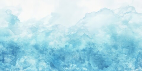 Poster - Gentle light blue watercolor background with soft textured gradient blending from deep to pale blue, creating a serene and calming atmosphere
