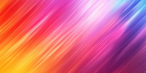 Fototapete - Vibrant abstract gradient background with motion blur featuring hues of red orange pink purple and blue diagonally flowing across the image