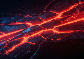 Poster - abstract background with hot coals. Generative AI