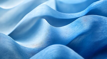 Wall Mural - a close-up of blue paper showing the smooth curve background