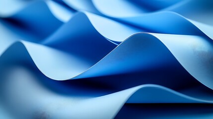 Wall Mural - a close-up of blue paper showing the smooth curve background