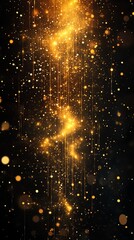 Wall Mural - golden light trails: a sparkling abstract design