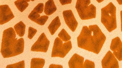 close-up view of giraffe skin with intricate brown and white patterns, natural fur texture, wildlife