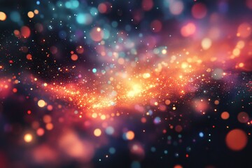 Fototapete - New Year Digital Design Image with Fireworks, Generative AI
