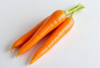 Delicious carrots isolated the background