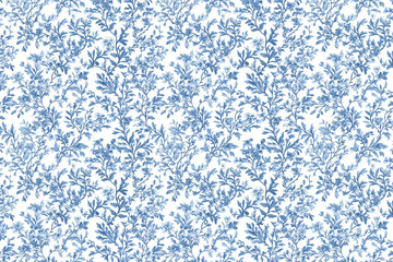 Poster - Floral Toile Tapestry Pattern. Vintage botanical wallpaper pattern. Background image. Created with Generative AI technology