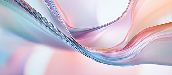 Aufkleber - Abstract swirl of soft pastel colors blending in shades of pink, blue, and lavender creating a serene background with smooth flowing lines