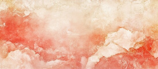 Leinwandbilder - Elegant abstract marble paper texture in soft pastel hues of peach and cream featuring swirling patterns ideal for artistic design projects.