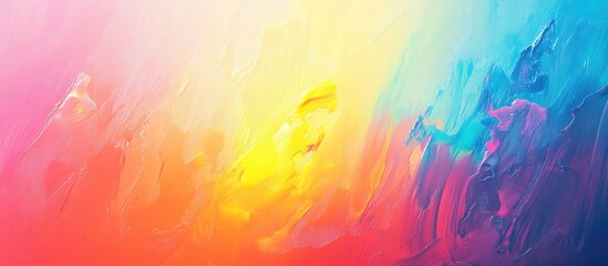 Fototapete - Colorful abstract background with blended pink, yellow, and blue hues creating a vibrant gradient effect, ideal for artistic projects or designs.