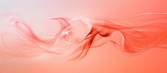 Fototapete - Red smoky abstract background with flowing lines creating a captivating atmosphere ideal for business presentations and web designs in a soft gradient.