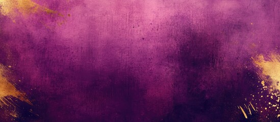 Aufkleber - Elegant abstract watercolor background with rich purple and gold hues blending softly, creating a captivating design ideal for artistic projects.