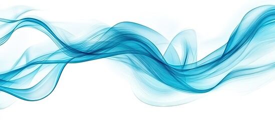 Poster - flowing blue technology lines on a white background create a modern abstract design, evoking innovat