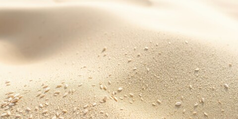 Fine grains of sand creating a soft and smooth texture on the beach, sunny, smooth