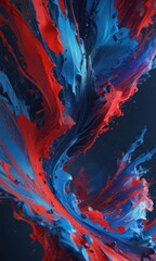 Colorful Abstract Art Background with Blue and Red, art, abstract, blue