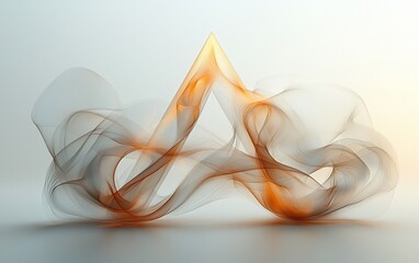 Aufkleber - Abstract triangle shape with flowing smoke.