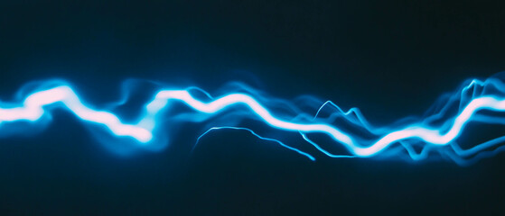 Aufkleber - Electric blue wires flow in a futuristic, abstract representation of speed and energy
