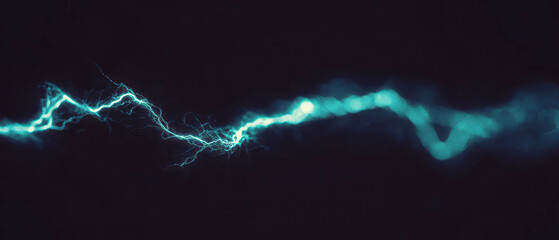 Aufkleber - Electric blue wires create a futuristic abstract background with dynamic energy and speed