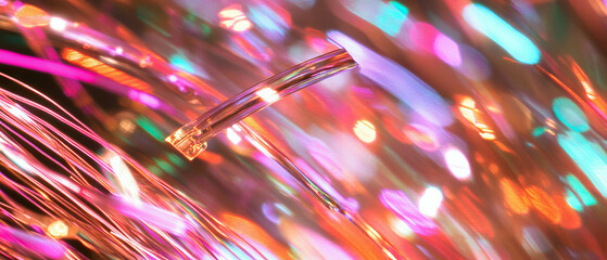 Poster - Exploring the dynamic interplay of fiber optics and connectivity in vibrant colors