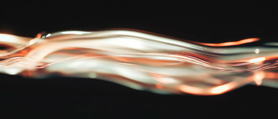 Poster - Dynamic wires bend and twist creating an abstract visual experience of fluid motion